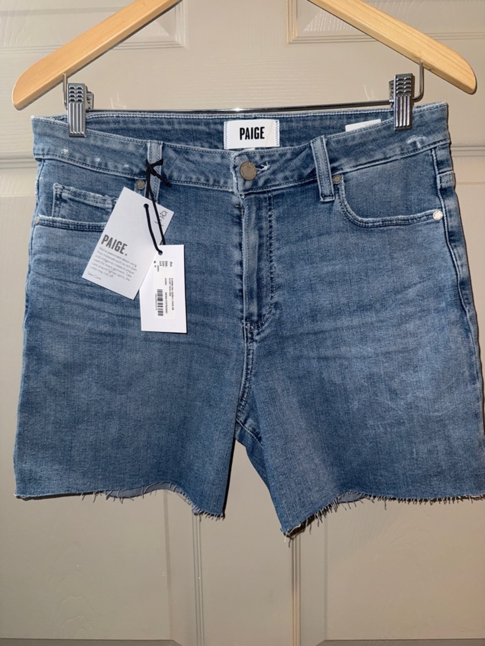 PAIGE Sarah Raw Hem Cutoff Shorts